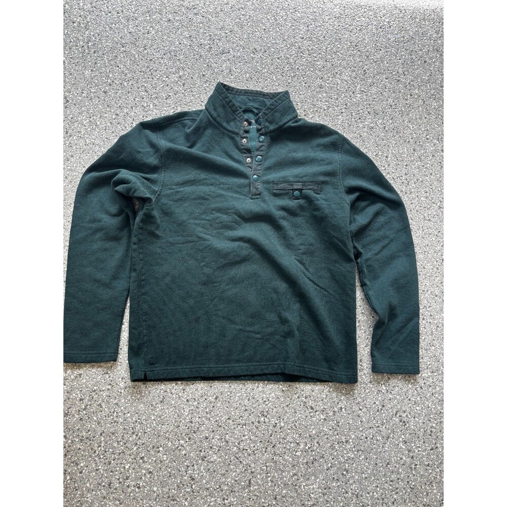 UnTuckit Parkson Green 1/4 Snap Fleece Pullover Men's Size Large Preppy